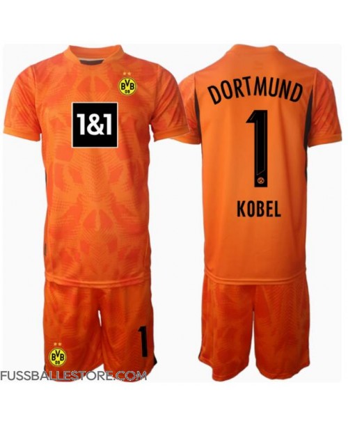 Günstige Borussia Dortmund Gregor Kobel #1 Torwart 3rd trikot Kinder 2024-25 Kurzarm (+ Kurze Hosen)